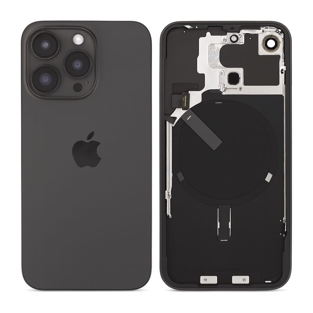 Apple iPhone 15 Pro Max back cover (Black Titanium) (NO FLEX) (Pulled / Grade B)