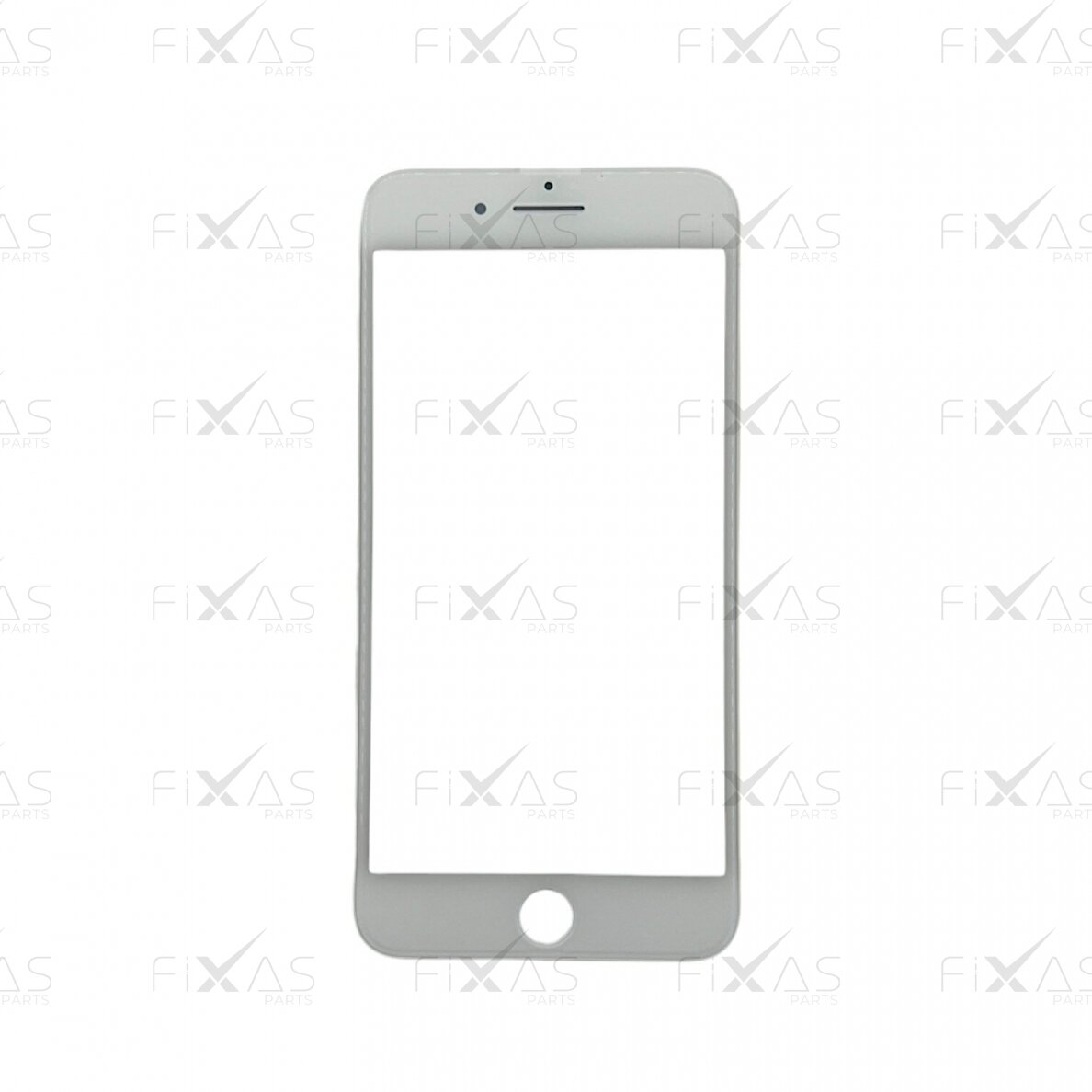 Apple iPhone 7 Plus front glass with frame and OCA white