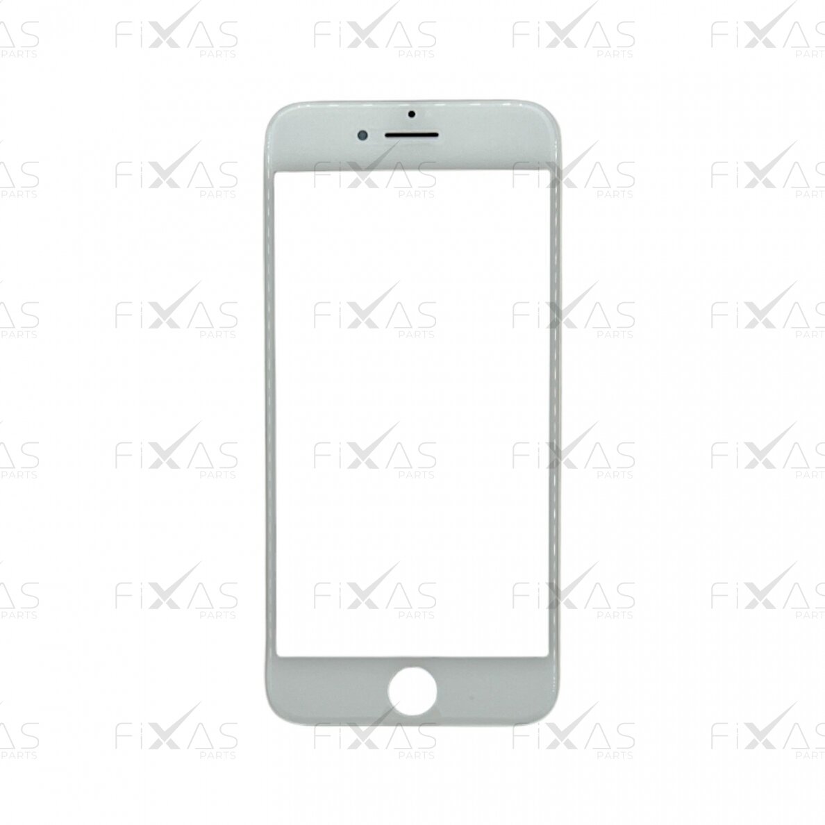 Apple iPhone 8 front glass with frame and OCA white