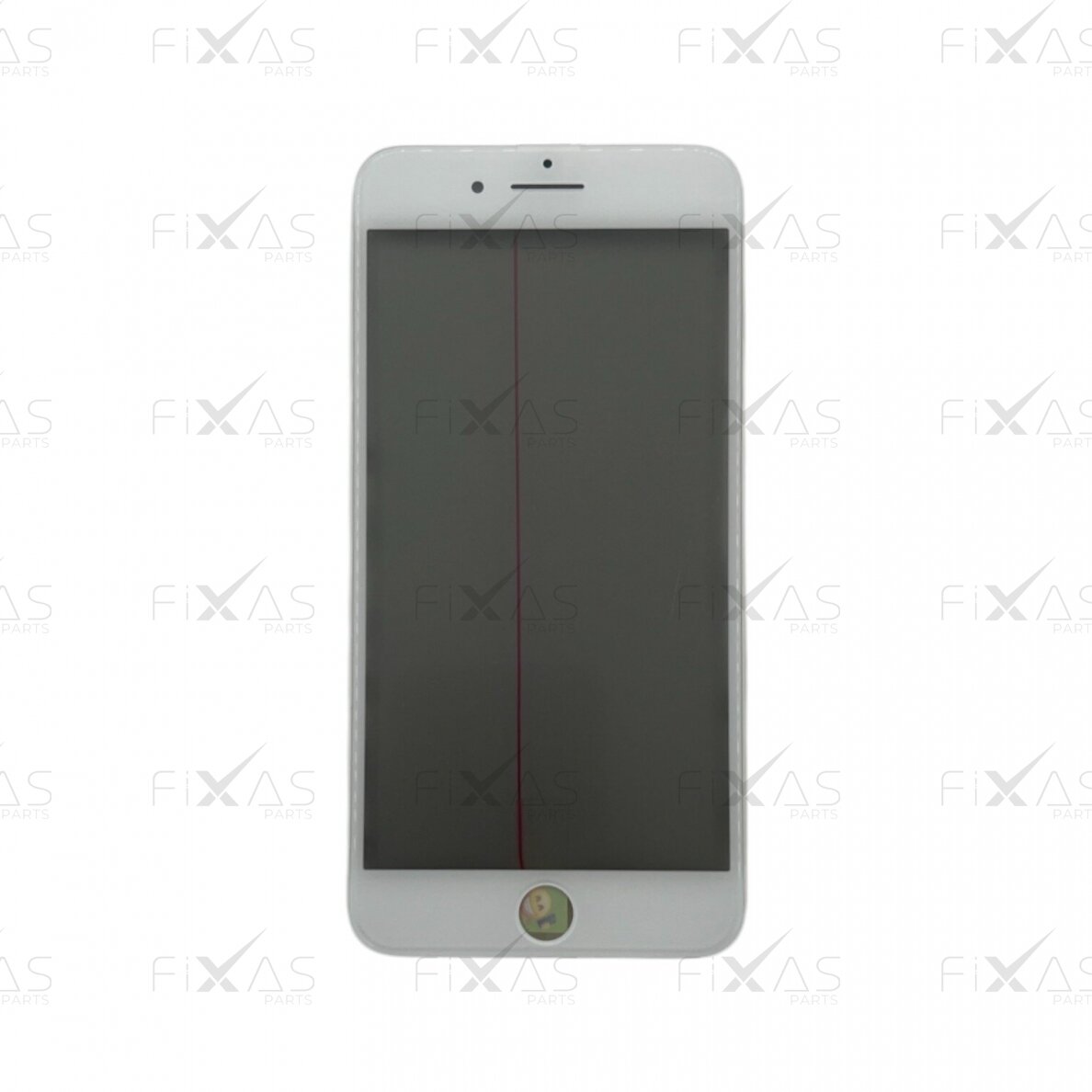 Apple iPhone 8 Plus front glass with frame and OCA + POL white