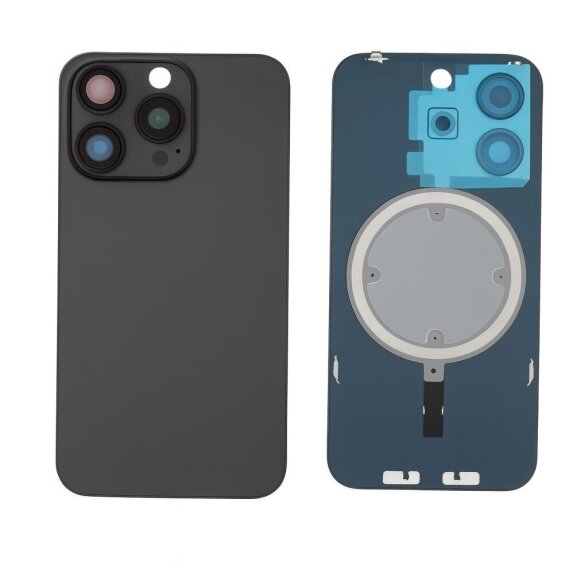 Apple iPhone 15 Pro galinis stikliukas (Black Titanium) (NO FLEX) (Pulled / Grade B) Apple iPhone 15 Pro galinis stikliukas (Black Titanium) (NO FLEX) (Pulled / Grade B)