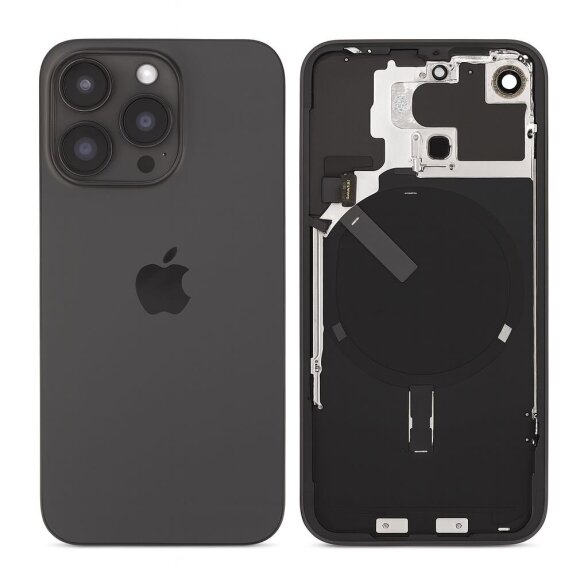 Apple iPhone 15 Pro Max back cover (Black Titanium) (NO FLEX) (Pulled / Grade B) Apple iPhone 15 Pro Max back cover (Black Titanium) (NO FLEX) (Pulled / Grade B)