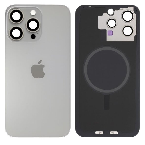 Apple iPhone 15 Pro Max galinis stikliukas (Natural Titanium) (NO FLEX) (Pulled / Grade A) Apple iPhone 15 Pro Max galinis stikliukas (Natural Titanium) (NO FLEX) (Pulled / Grade A)