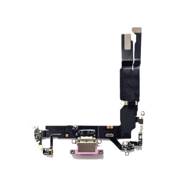 Apple iPhone 16 charging port flex cable (Pink) (Original / Used) 1