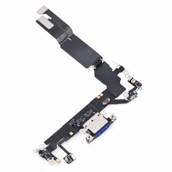Apple iPhone 16 charging port flex cable (Ultramarine) (Original / Used) Apple iPhone 16 charging port flex cable (Ultramarine) (Original / Used)