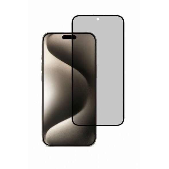 Apple iPhone 16 Plus / iPhone 15 Plus Apsauginis stikliukas 5D (Privacy) Apple iPhone 16 Plus / iPhone 15 Plus Apsauginis stikliukas 5D (Privacy)