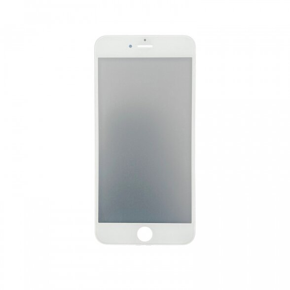 Apple iPhone 6S Plus front glass with frame and OCA + POL white