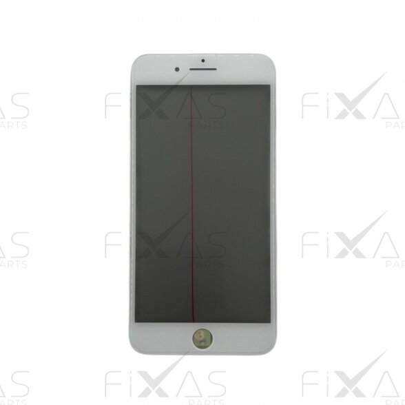Apple iPhone 8 Plus front glass with frame and OCA + POL white