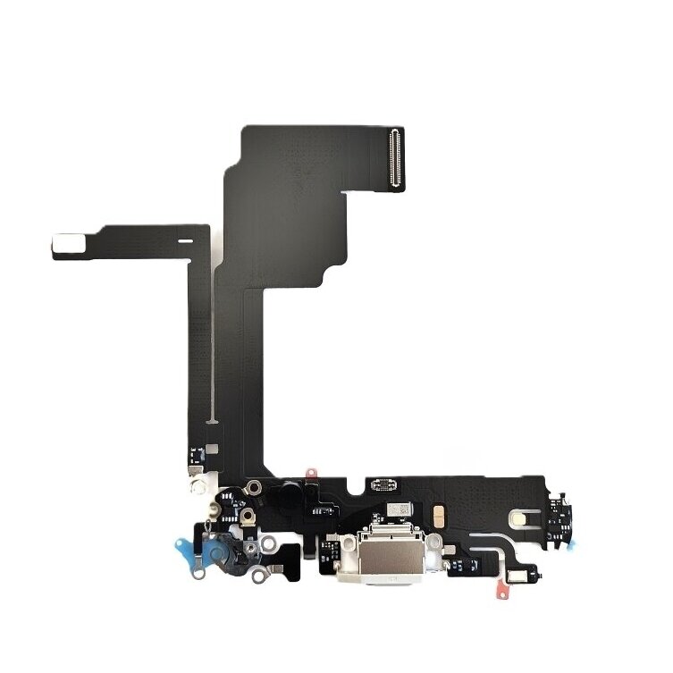 Apple iPhone 15 Pro charging port flex cable (White Titanium) (Original / Used)