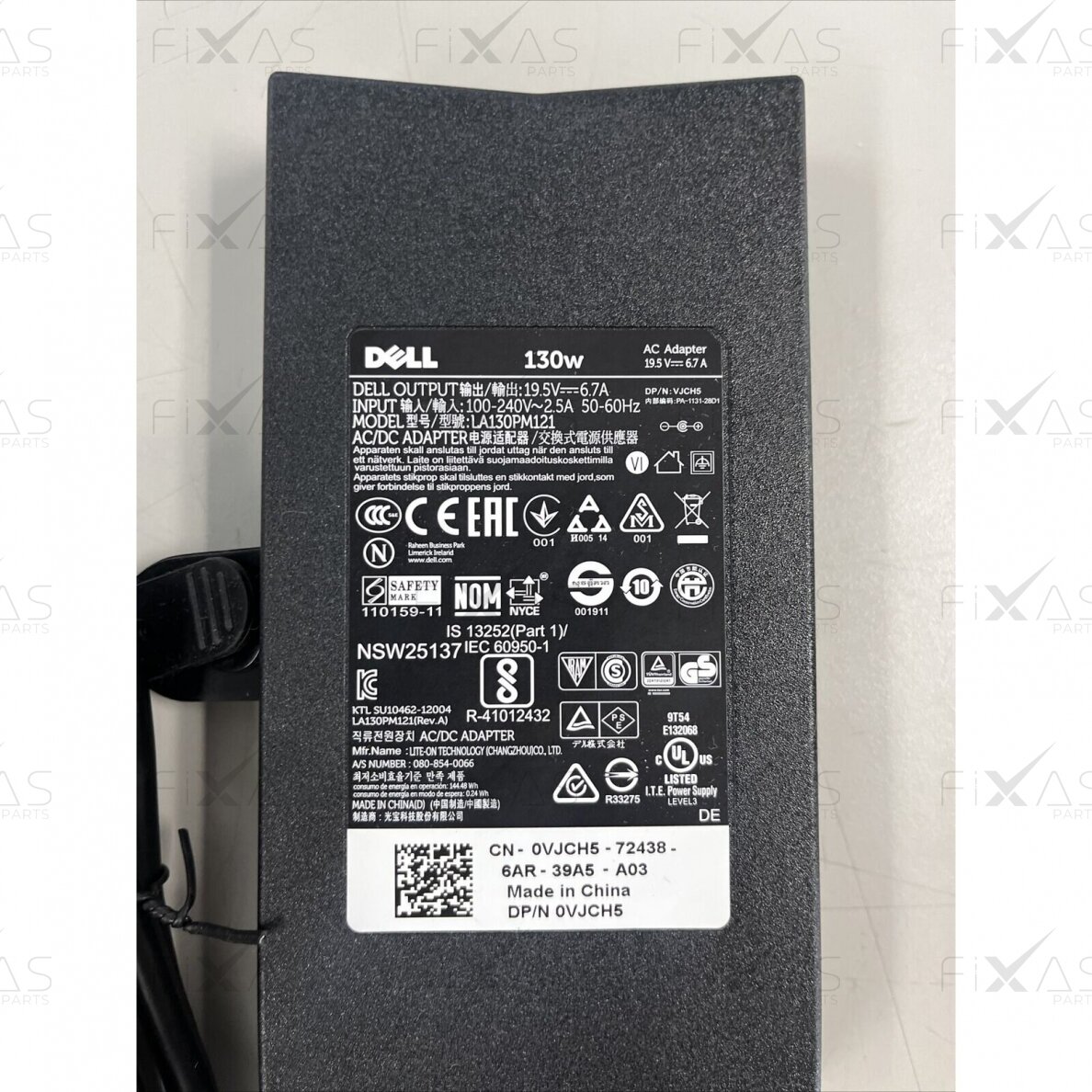 Dell 130W Charger, AC Adapter, 4.5mm (Service Pack) 1