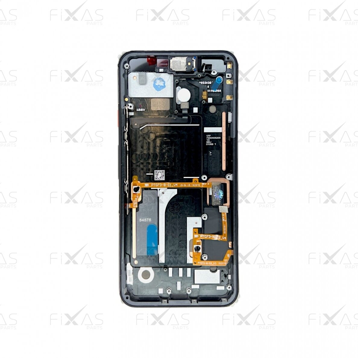 Google Pixel 4 ekranas su rėmeliu (Black) (Service Pack) 1