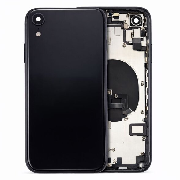 Housing + small parts + charging port for iPhone XR (Black) (Pulled / Grade B) Housing + small parts + charging port for iPhone XR (Black) (Pulled / Grade B)