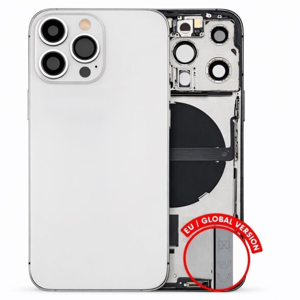 Housing with all small parts and charging port for iPhone 13 Pro (Silver) (Pulled / Grade B) Housing with all small parts and charging port for iPhone 13 Pro (Silver) (Pulled / Grade B)