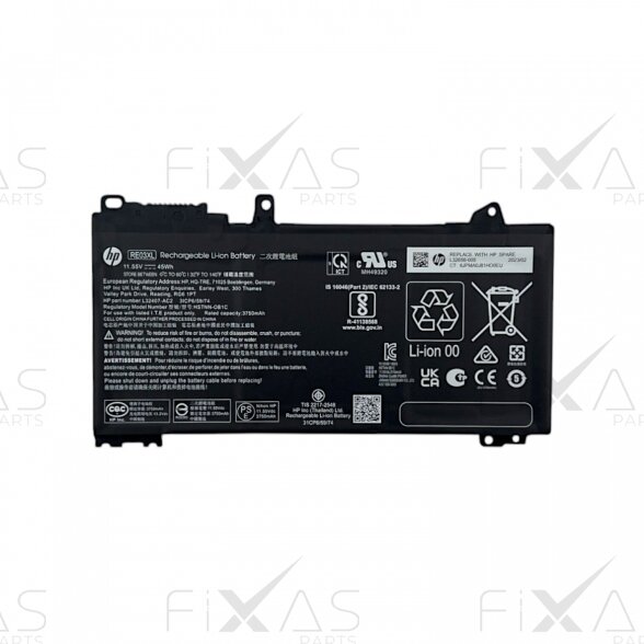 HP ProBook 450 G6 / 450 G7 455 45Wh 3900Mah 11.55V akumuliatorius (Service Pack) HP ProBook 450 G6 / 450 G7 455 45Wh 3900Mah 11.55V akumuliatorius (Service Pack)