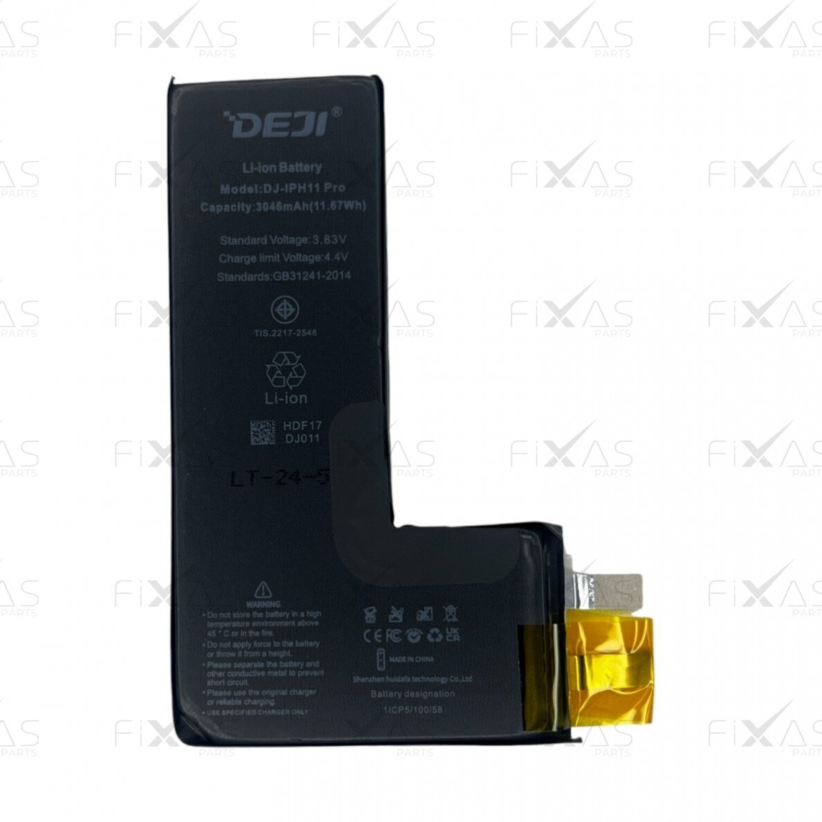 DEJI akumuliatorius su lipduku skirtas iPhone 11 Pro (No BMS) (Compatible) 1 DEJI akumuliatorius su lipduku skirtas iPhone 11 Pro (No BMS) (Compatible) 1