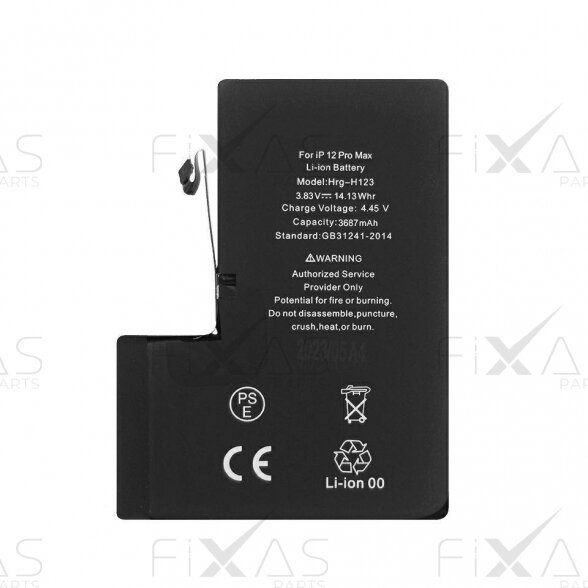 Akumuliatorius su lipduku skirtas iPhone 12 Pro Max (Compatible) Akumuliatorius su lipduku skirtas iPhone 12 Pro Max (Compatible)