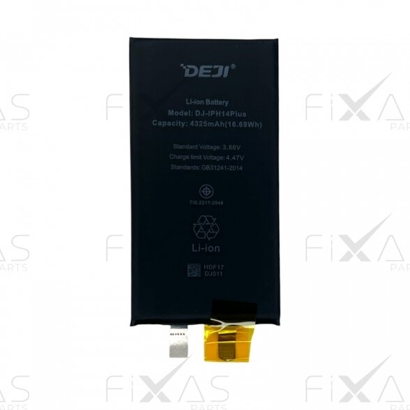 DEJI akumuliatorius su lipduku skirtas iPhone 14 Plus (No BMS) (Compatible) 1