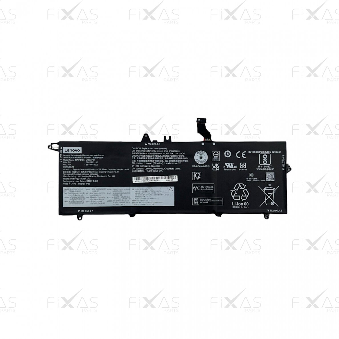 Lenovo ThinkPad T490s 57Wh 4922mAh 11.58V battery (Service Pack) Lenovo ThinkPad T490s 57Wh 4922mAh 11.58V battery (Service Pack)