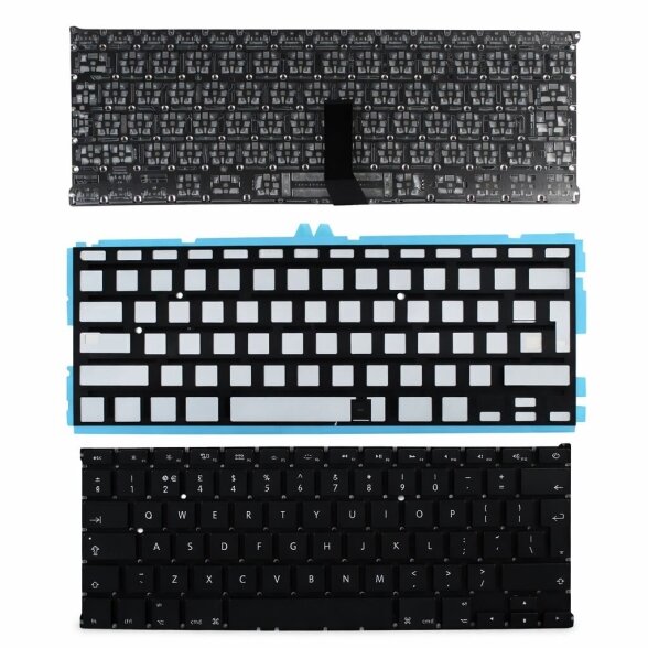 MacBook Pro 14" (2024) (A3185) klaviatūra su apšvietimu (UK) (Compatible) MacBook Pro 14" (2024) (A3185) klaviatūra su apšvietimu (UK) (Compatible)