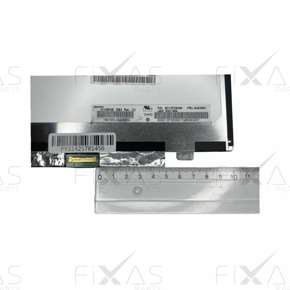 Matrica 14'' 320mm 1366X768, EDP, LED, SLIM, blizgi, su laikikliais (30pin Dešinėje pusėje) 1
