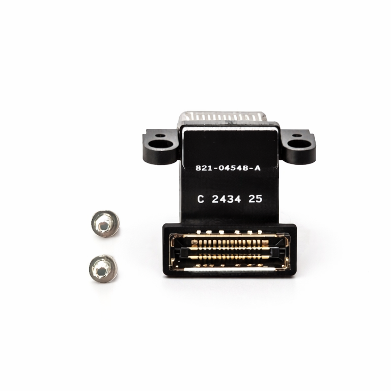 MacBook M4 (2024) (A3185 / A3186 / A3401 / A3403 / A3112) Type-C DC power jack connector with flex cable (Original / Used) 1