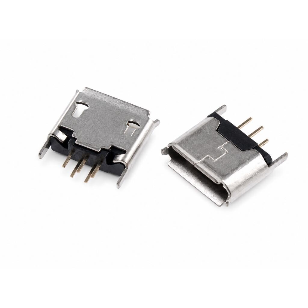 Micro USB charging port (Mini Trapezoidal Patch Female Socket) (Needs soldering) (Original / New)