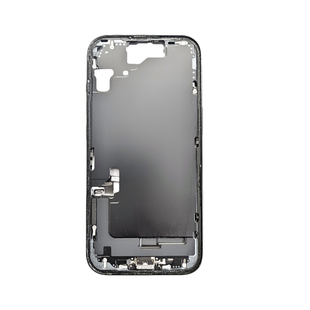 Middle frame + small parts + charging port for Apple iPhone 15 (Black) (Pulled / Grade A) 1