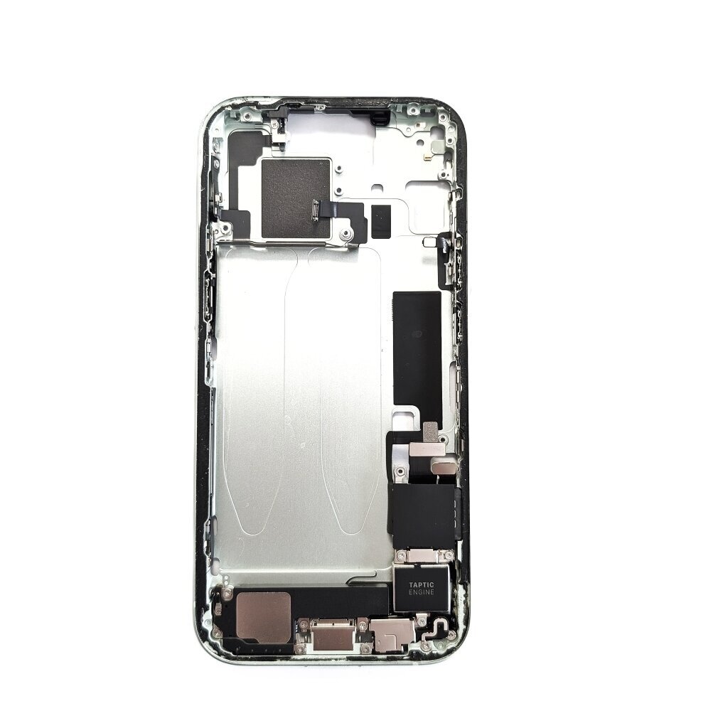 Middle frame + small parts + charging port for Apple iPhone 15 (Green) (Pulled / Grade C) Middle frame + small parts + charging port for Apple iPhone 15 (Green) (Pulled / Grade C)