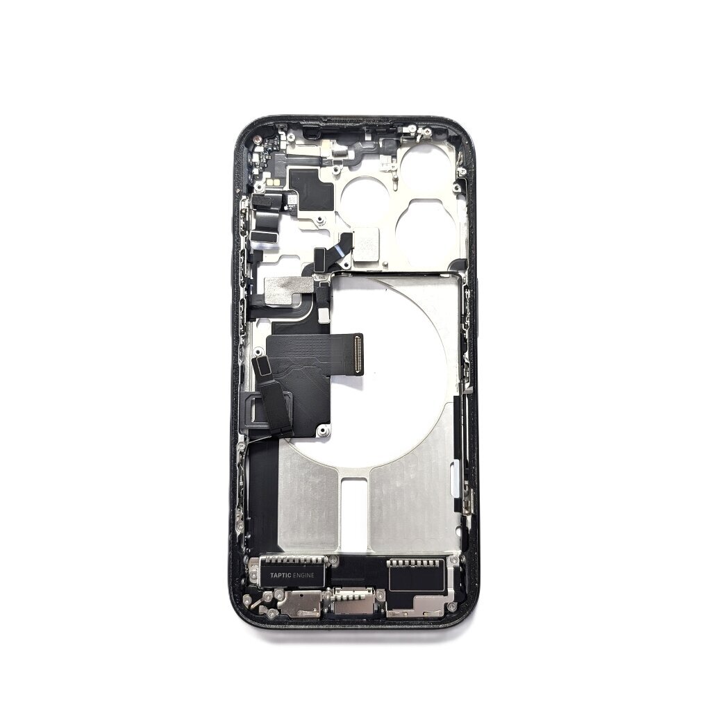Middle frame + small parts + charging port for iPhone 15 Pro (Titanium Blue) (Pulled / Grade B)