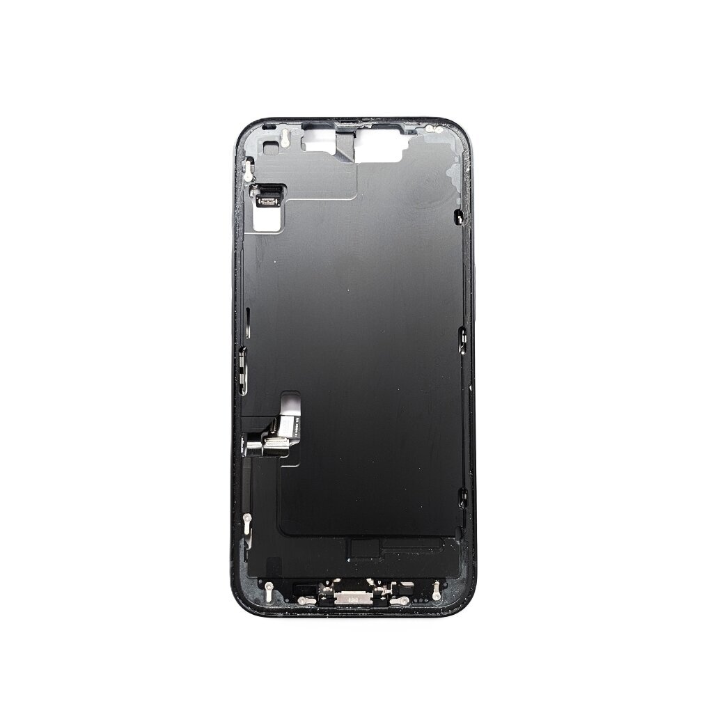 Middle frame + small parts + charging port for iPhone 16e (Black) (Pulled / Grade B) 1