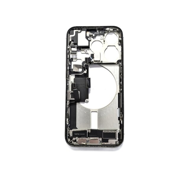 Rėmelis + smulkios dalys ir įkrovimo lizdas skirtas iPhone 15 Pro (Natural Titanium) (Pulled / Grade A)