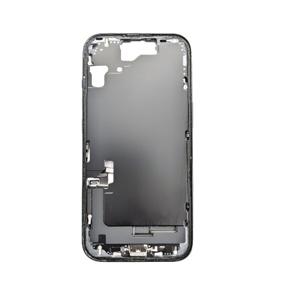 Middle frame + small parts + charging port for Apple iPhone 15 (Black) (Pulled / Grade A) 1