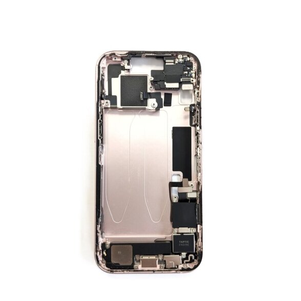 Middle frame + small parts + charging port for Apple iPhone 15 (Pink) (Pulled / Grade A) 1