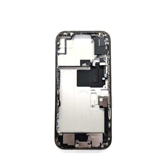 Middle frame + small parts + charging port for Apple iPhone 16 Pro (Desert Titanium) (Pulled / Grade A)