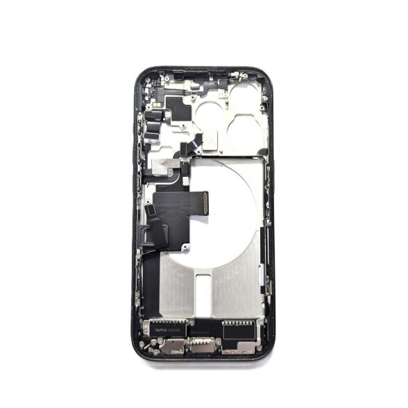 Middle frame + small parts + charging port for iPhone 15 Pro (Titanium Blue) (Pulled / Grade B)