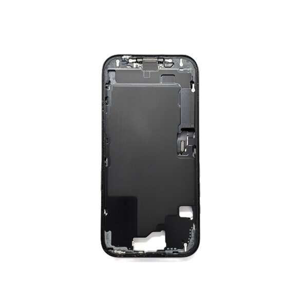Middle frame + small parts + charging port for iPhone 16 (Black) (Pulled / Grade C)
