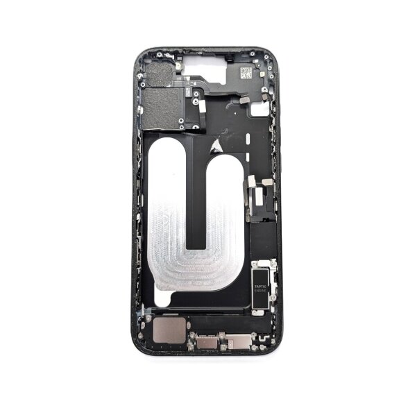 Middle frame + small parts + charging port for iPhone 16 Plus (Black Titanium) (Pulled / Grade B)