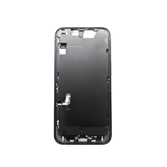 Middle frame + small parts + charging port for iPhone 16e (Black) (Pulled / Grade B) 1