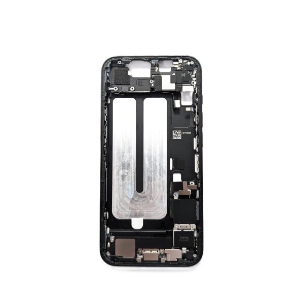 Middle frame + small parts + charging port for iPhone 16e (Black) (Pulled / Grade B) Middle frame + small parts + charging port for iPhone 16e (Black) (Pulled / Grade B)