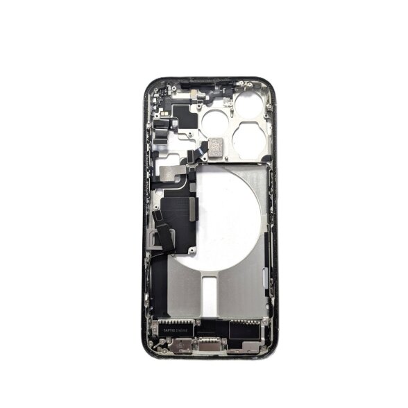 Middle frame with small parts for iPhone 15 Pro (Titanium White) (Pulled / Grade B)