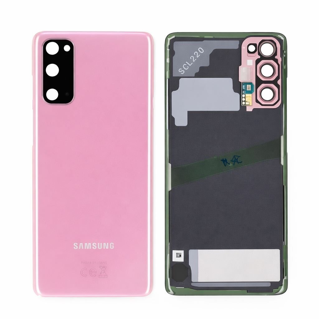 Samsung Galaxy S20 (G980) back cover (Cloud Pink) (No Camera Lens) (Pulled / Grade A)