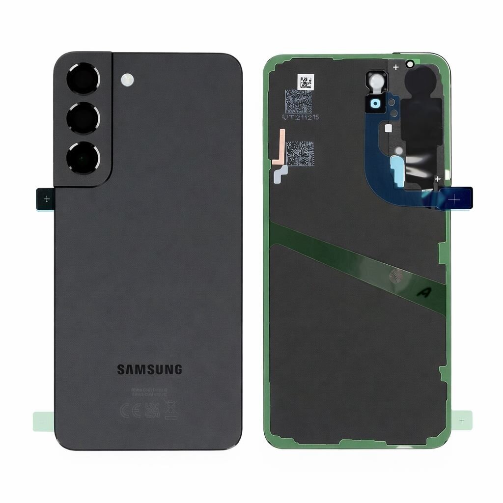 Samsung Galaxy S22 5G (S901) back cover with camera lens (Phantom Black) (Service Pack)
