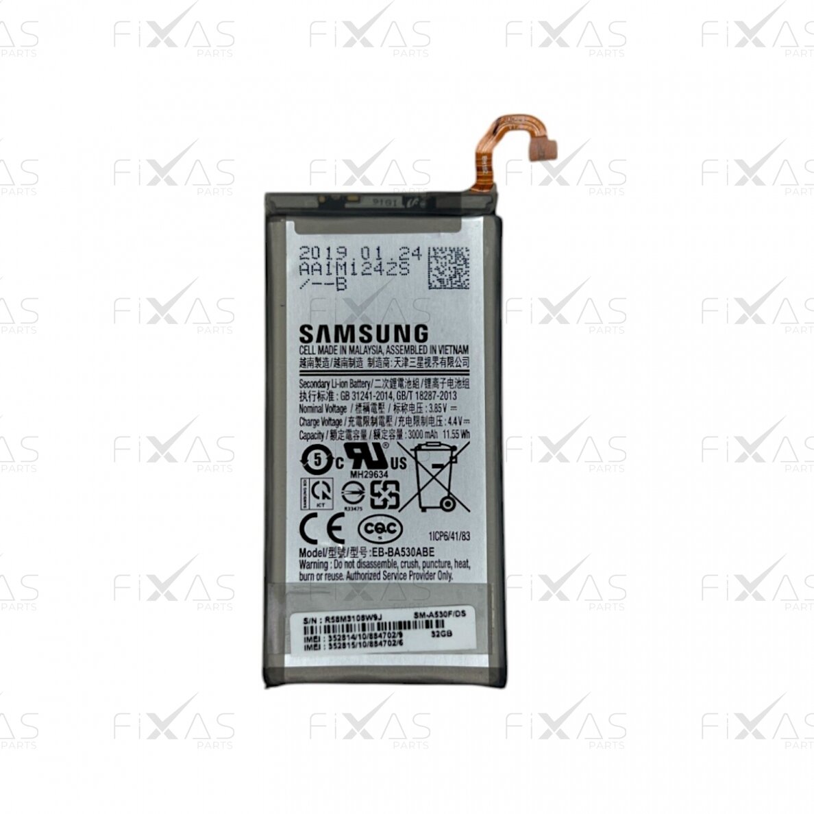 Samsung Galaxy A8 2018 (A530) battery (Original / Used)