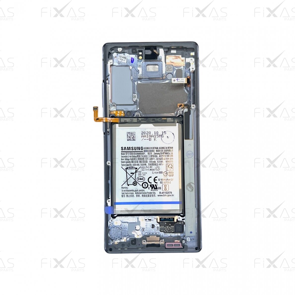 Samsung Galaxy Note 20 (N980) ekranas su rėmeliu (Mystic Grey) (Service Pack) 1