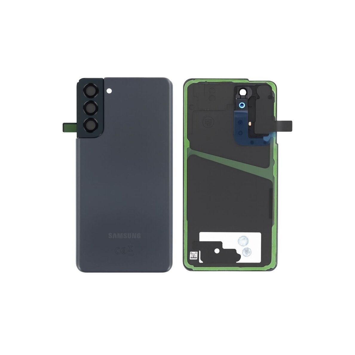 Samsung Galaxy S21 (G991) back cover with camera lens (Gray) (Pulled / Grade C)