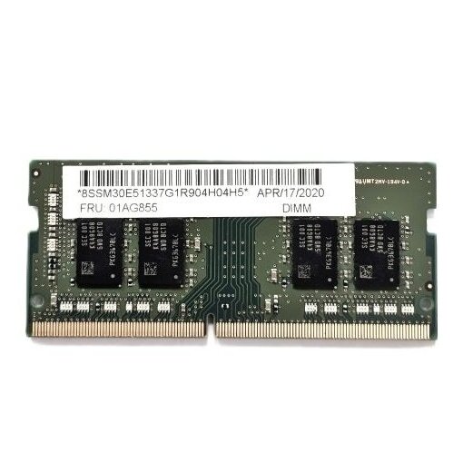 Samsung (M471A1K43DB1-CTD) 8GB DDR4 2666MHz (PC4-21300) SODIMM (260-Pin) RAM module (Original / Used) 1 Samsung (M471A1K43DB1-CTD) 8GB DDR4 2666MHz (PC4-21300) SODIMM (260-Pin) RAM module (Original / Used) 1