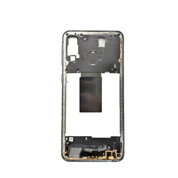 Samsung Galaxy A20s (A207) middle frame (Black) (Pulled / Grade C)