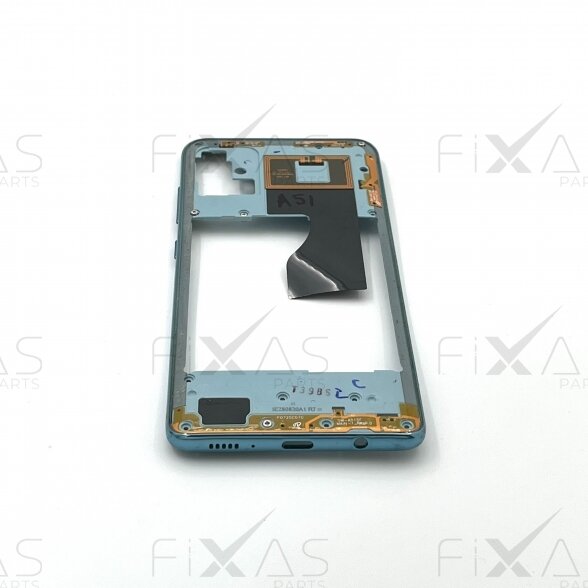Samsung Galaxy A51 (A515) middle frame (Prism Crush Blue) (Original / Used) Samsung Galaxy A51 (A515) middle frame (Prism Crush Blue) (Original / Used)