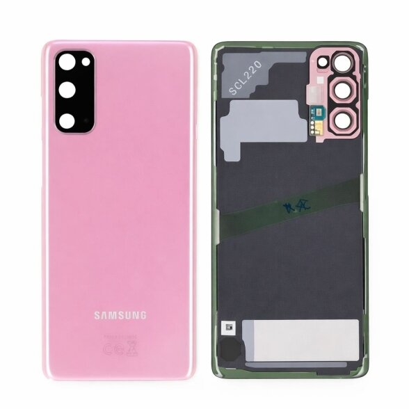 Samsung Galaxy S20 (G980) back cover (Cloud Pink) (No Camera Lens) (Pulled / Grade A) Samsung Galaxy S20 (G980) back cover (Cloud Pink) (No Camera Lens) (Pulled / Grade A)