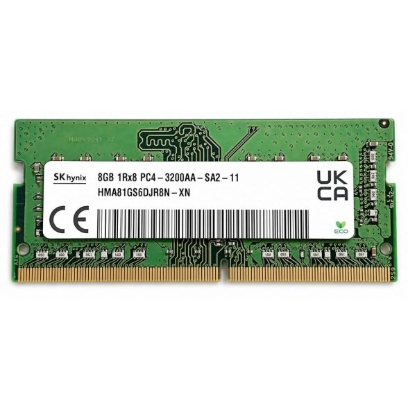 SK hynix (HMA81GS6DJR8N-XN) 8GB DDR4 3200MHz (PC4-25600) SODIMM (260-Pin) RAM module (Original / Used) SK hynix (HMA81GS6DJR8N-XN) 8GB DDR4 3200MHz (PC4-25600) SODIMM (260-Pin) RAM module (Original / Used)